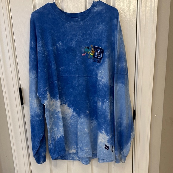 Disney Sweaters - Disney Blue Tie-Dye Logo Pullover